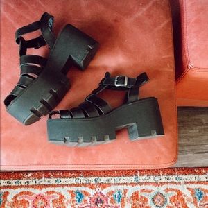 90s Grunge - Ankle Strap Platform Sandals